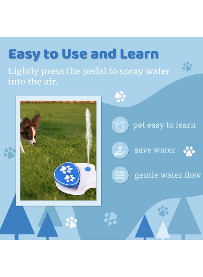 سيوسي Step-On Outdoor Pet Water Fountain, Automatic Dog Water Dispenser System with Fresh Flow Technology, Durable Pedal-Activated Drinking Toy for Large/Small Dogs, Weather-Resistant (Easy Clean) - Image 2